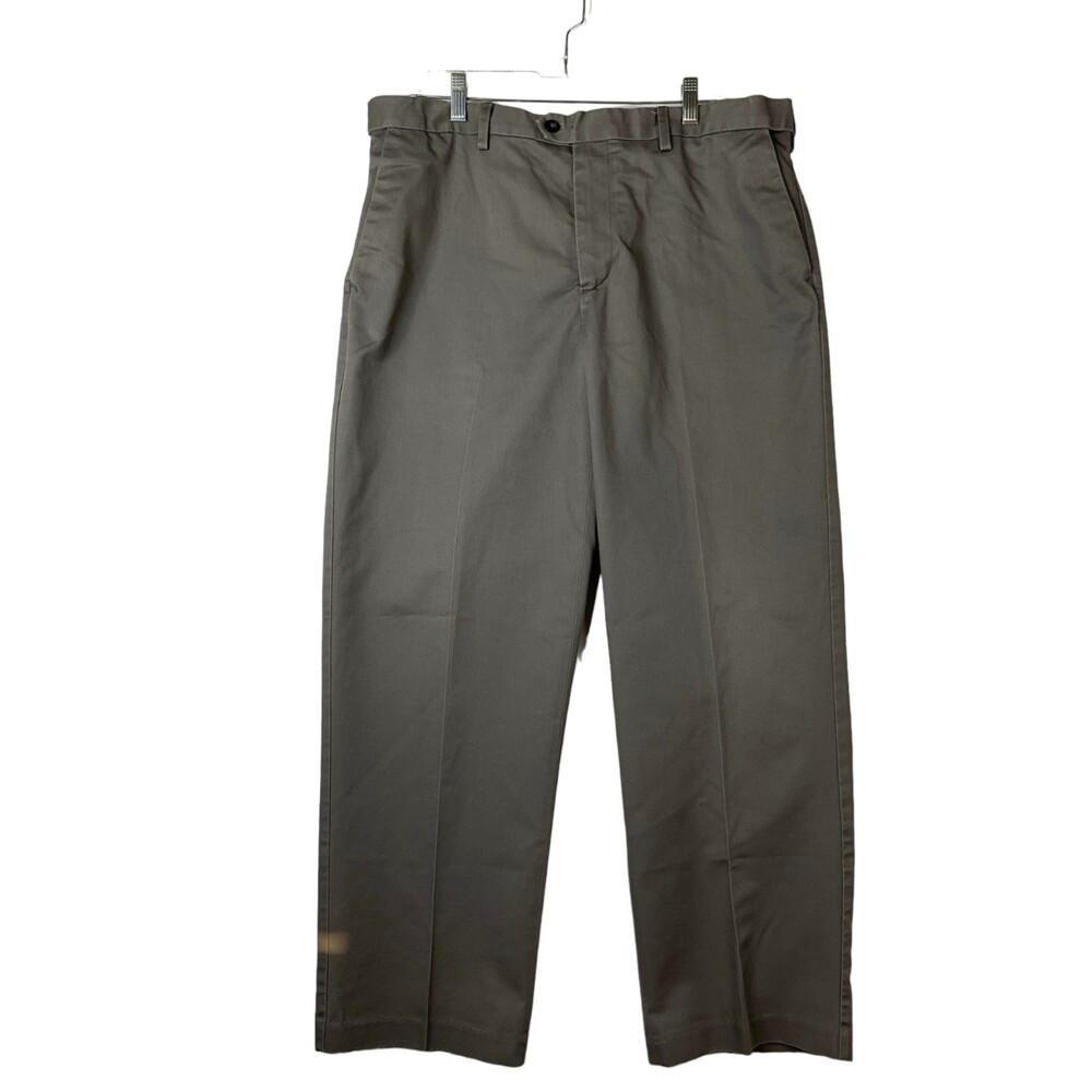 Croft & Barrow BusinessCasual Chino Pants Mens 36x30 Gray Cotton BusinessCasual